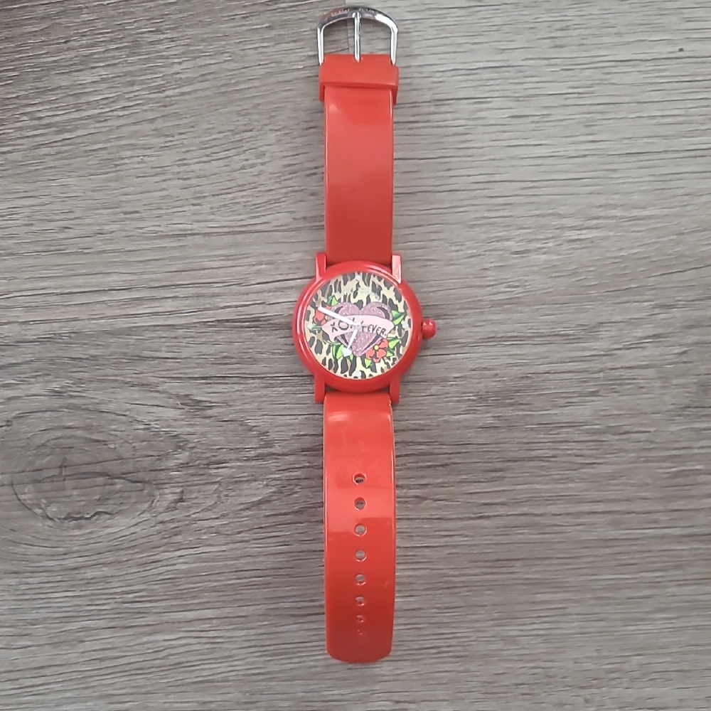 Red Leopard Print Watch - Picture 2 of 6
